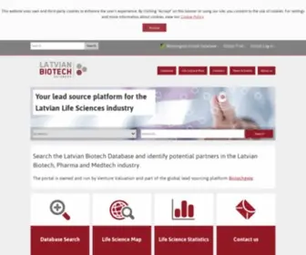 Latvianbiotech.com(Latvian Biotech Database) Screenshot