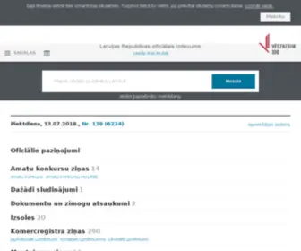 Latvijasvestnesis.lv(Latvijas Vēstnesis) Screenshot