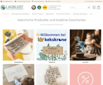 Laublust.de(Naturprodukte mit Herz & Liebe für die ganze Familie) Screenshot