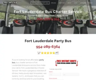 Lauderdalebusrentals.com(Fort Lauderdale Party Bus) Screenshot