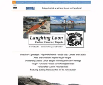 Laughingloon.com(Laughing Loon Wooden Strip built Kayaks and Canoes) Screenshot