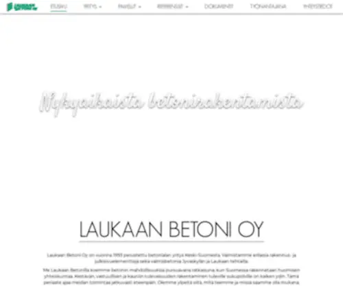 Laukaanbetoni.com(Laukaan Betoni Oy) Screenshot