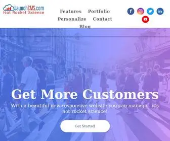 Launchcms.com(LaunchCMS Cloud Based Website Builder and Management System) Screenshot