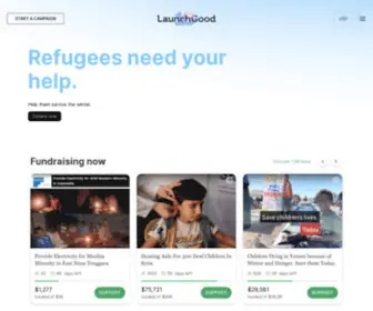 Launchgood.com(Crowdfunding Incredible Muslims) Screenshot