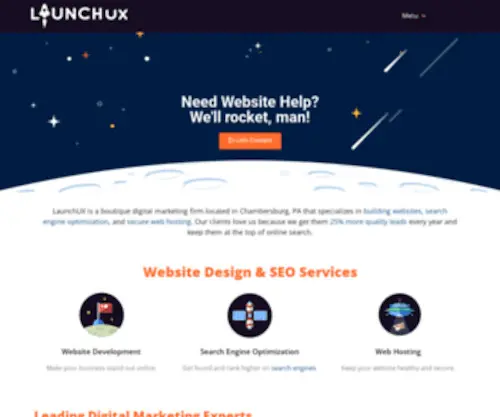 Launchux.com(Digital Marketing Firm Specializing in Building Websites) Screenshot