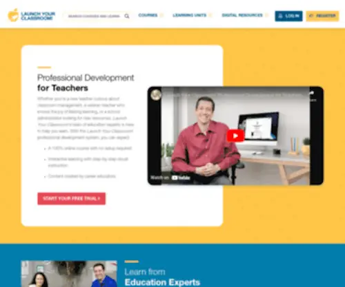 Launchyourclassroom.com(Professional Development for Teachers) Screenshot