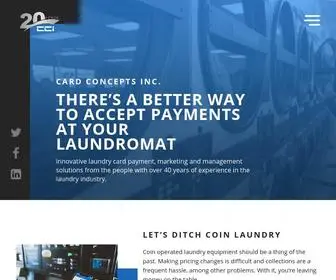 Laundrycard.com(Laundry card payment solutions by CCI for the coin operated laundry industry) Screenshot
