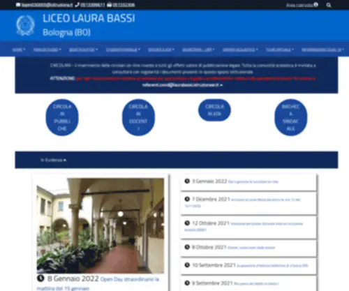 Laurabassi.it(Liceo Laura Bassi Bologna) Screenshot