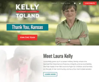 Laurakellyforkansas.com(Laura Kelly for Governor) Screenshot