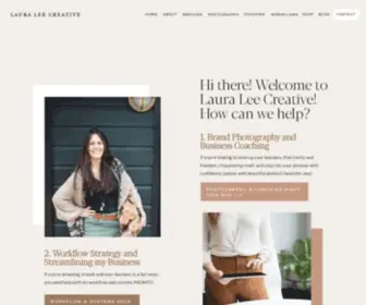 Lauraleecreative.com(Brand Photography and Coaching and Workflow Strategy for Entrepreneurs) Screenshot