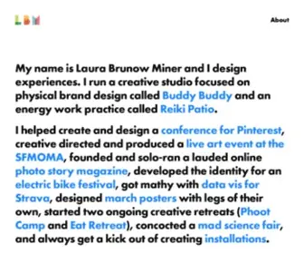 Lauraminer.com(Laura Brunow Miner) Screenshot