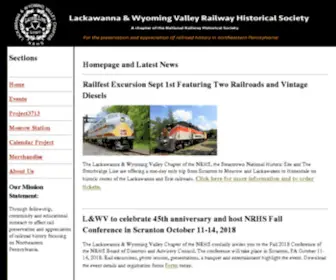 Laurellines.org(Lackawanna & Wyoming Valley RHS) Screenshot