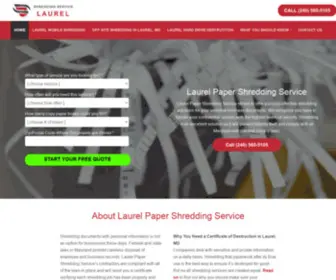 Laurelpapershreddingservice.com(Laurel Paper Shredding Service) Screenshot