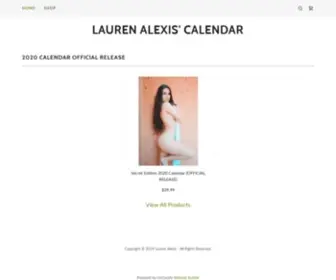 LaurenalexisStore.com(Lauren Alexis' Calendar) Screenshot