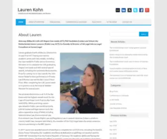 Laurenkohn.co.za(About Lauren) Screenshot