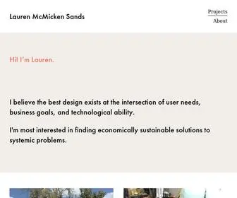 Laurenmcsands.com(Lauren McMicken Sands) Screenshot