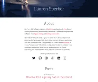 Laurensperber.com(Lauren Sperber) Screenshot