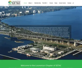 Laurentiansetac.ca(Laurentian Chapter of the Society of Environmental Toxicology and Chemistry) Screenshot