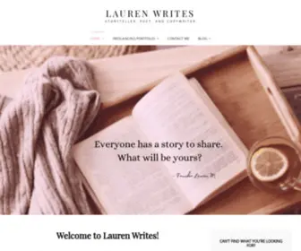 Laurenwrites.online(Storyteller, poet, and copywriter) Screenshot