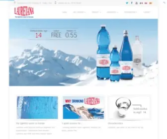 Lauretana.com(L'acqua più leggera d'Europa) Screenshot