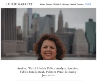 Lauriegarrett.com(Laurie Garrett) Screenshot