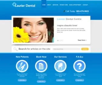 Laurierdental.ca(Dentist in Milton) Screenshot
