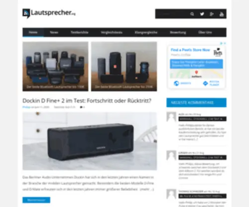 Lautsprecher.org(Das bluetooth lautsprecher testportal) Screenshot