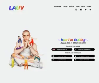 Lauvsongs.com(Lauv) Screenshot