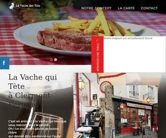 Lavachequitete.fr(Le restaurant la vache qui tête avec sa terrasse en centre ville de Clermont) Screenshot