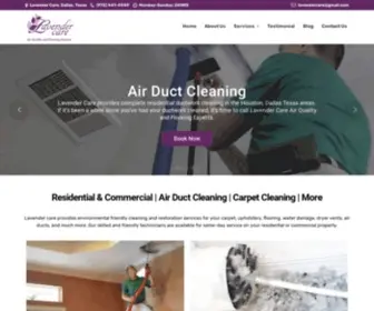 Lavendercaretx.com(Air Duct Cleaning Dallas) Screenshot