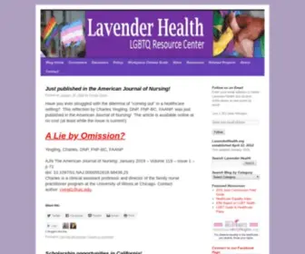 Lavenderhealth.org(LGBTQ Resource Center) Screenshot