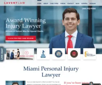 Laventlaw.com(Miami Personal Injury Lawyer) Screenshot