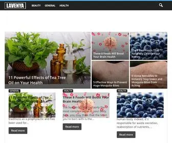 Lavenya.com(Lavenya Health and Lifestyle) Screenshot