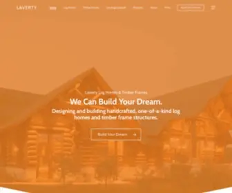 Lavertyloghomes.ca(Laverty Log Homes and Timber Frames) Screenshot