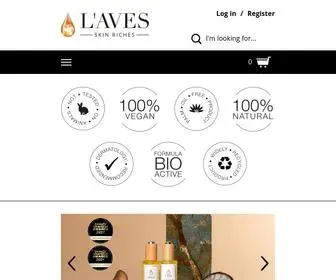 Laves.co.uk(Natural Skin Care) Screenshot