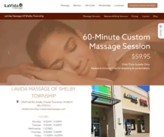 Lavidamassageshelbytwpmi.com(LaVida Massage of Shelby Township) Screenshot