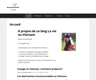 Lavieauvietnam.com(Blog voyage vietnam) Screenshot