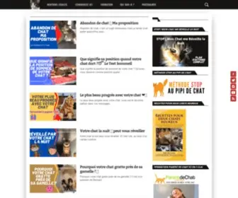 Laviedeschats.com(Bienvenue La vie des chats) Screenshot