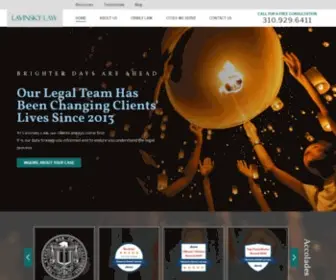 Lavinskylaw.com(Los Angeles Divorce Attorney) Screenshot