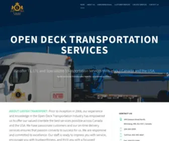 Lavishtransport.com(Experienced Flat Deck Transport Provider) Screenshot