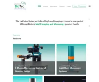 Lavisionbiotec.com(LaVision BioTec) Screenshot