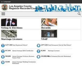 Lavote.net(Los Angeles County Registrar) Screenshot