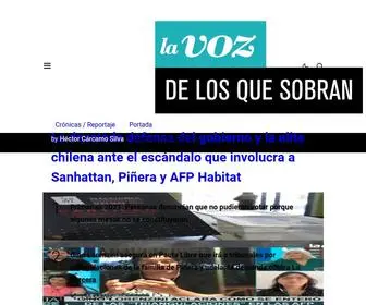 Lavozdelosquesobran.cl(La Voz De Los Que Sobran) Screenshot