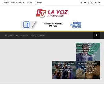 Lavozdesancosme.com.ar(Todo sobre San Cosme) Screenshot