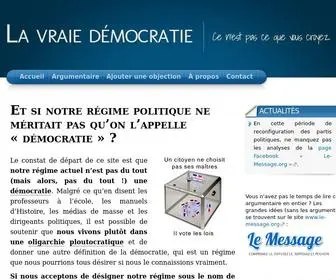 Lavraiedemocratie.fr(La vraie démocratie) Screenshot