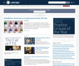 Law360.com(Legal News & Analysis on Litigation) Screenshot