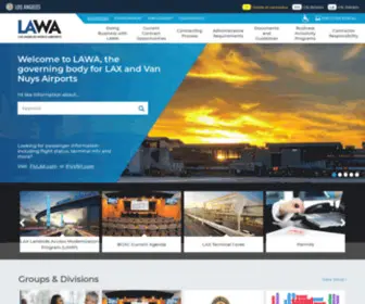 Lawa.aero(Los Angeles World Airports Official Website) Screenshot