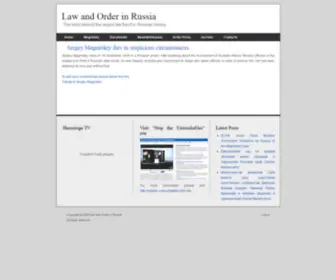 Lawandorderinrussia.org(Law and Order in Russia) Screenshot