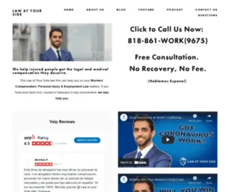 Lawatyourside.com(Personal Injury and Work Compensation Law Firm) Screenshot