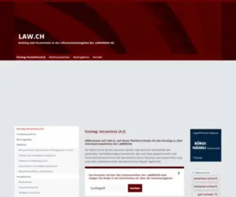 Law.ch(Einstieg und Verzeichnis in das Informationsangebot der LAWMEDIA AG) Screenshot